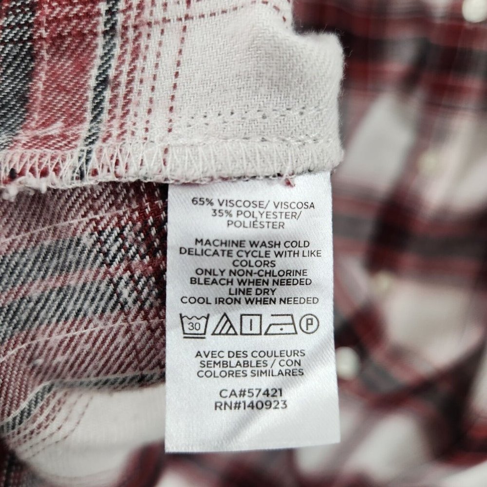 Ann Taylor LOFT Shirt Women Small Red White Plaid Button Down Long Sleeve Casual - Picture 8 of 11